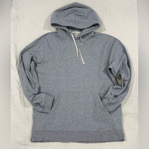 Reigning Champ Mens Heather Gray Pullover Hoodie Size L